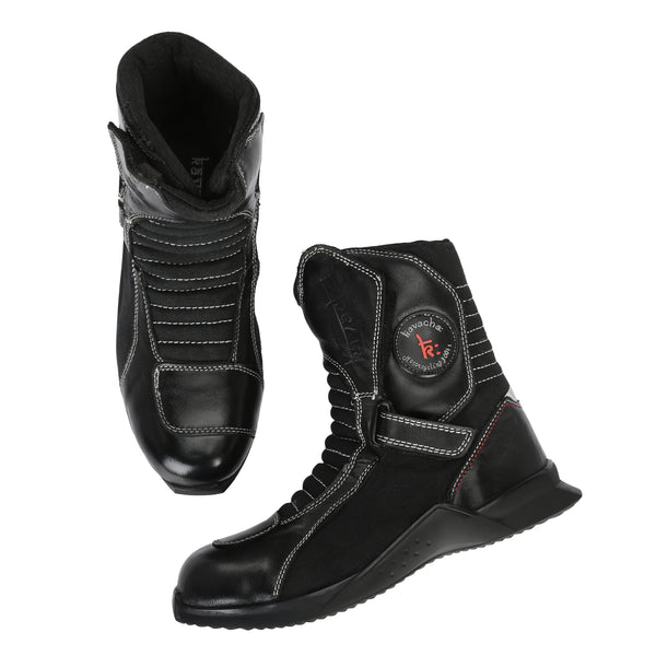 Kavacha Dominar 8 inch Long Motorcycling Boot / Water Resistant / Rubber sole ( with Gear Shifter )