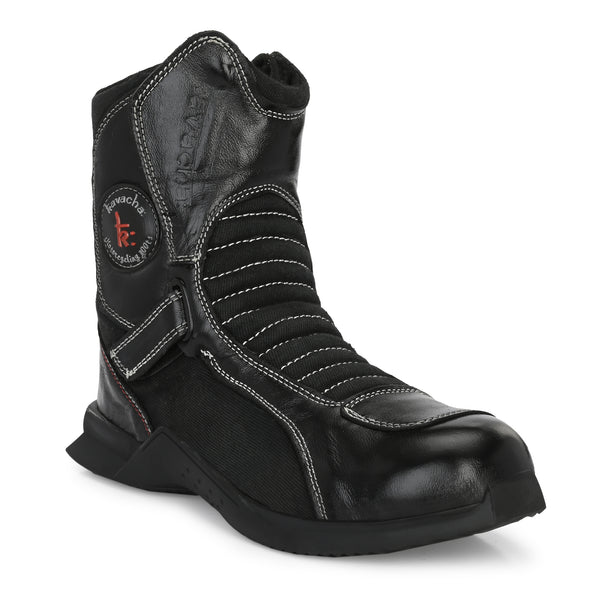 Kavacha Dominar 8 inch Long Motorcycling Boot / Water Resistant / Rubber sole ( with Gear Shifter )