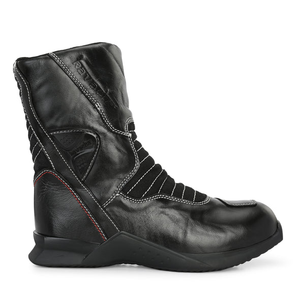 Kavacha Thunder 8 Inch Long Motorcycling Boot / Water Resistant / Rubber sole ( with Gear Shifter )