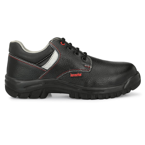 Kavacha Genuine Leather Safety Shoe Gravity with Memory Foam (Sale@349)