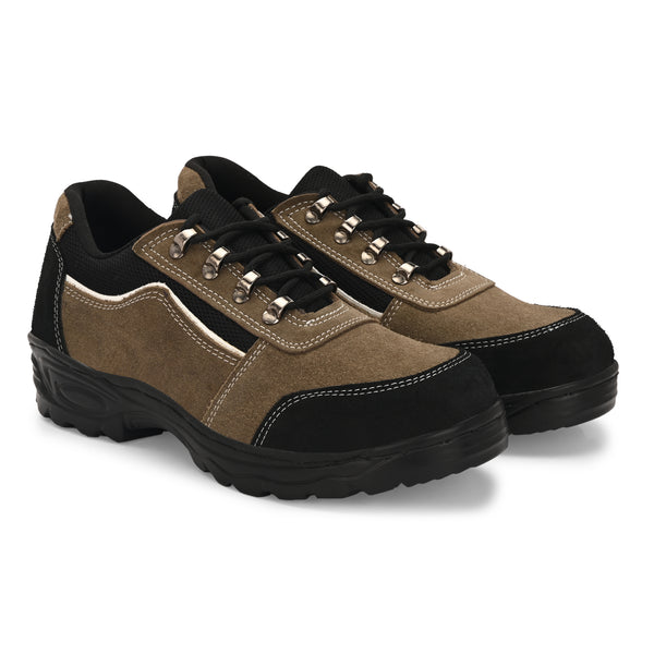 Kavacha Suede Leather Steel Toe Safety Shoe R 501 PU Sole