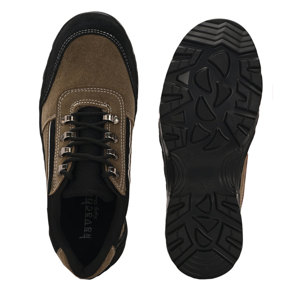 Kavacha Suede Leather Steel Toe Safety Shoe R 501 PU Sole