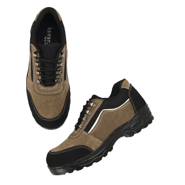 Kavacha Suede Leather Steel Toe Safety Shoe R 501 PU Sole