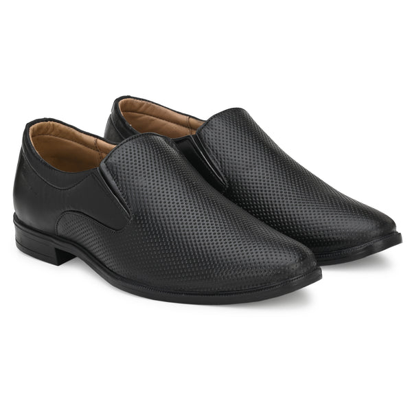 Pure Leather , Italic designed formal Shoe , S802 Slip On For Men (Black)