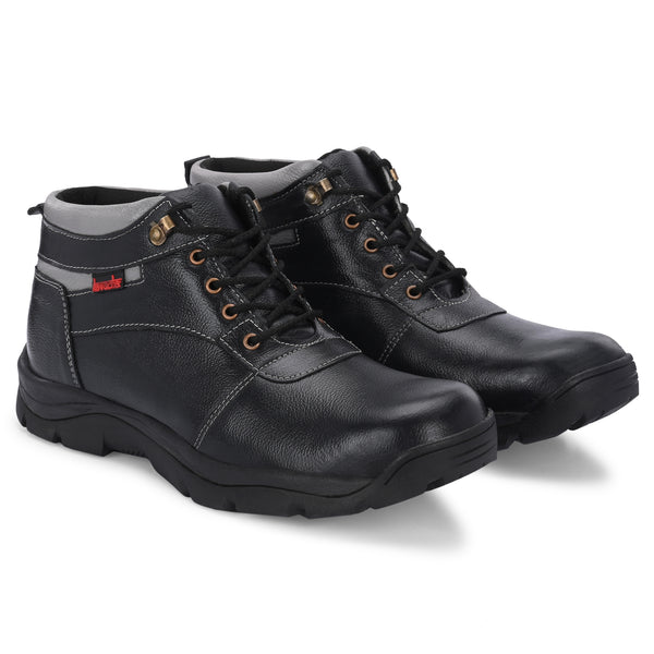 Kavacha Steel Toe Safety Shoe s248 with Pure Leather Upper and Foam Comfort & Rubber Sole (Plus Size)