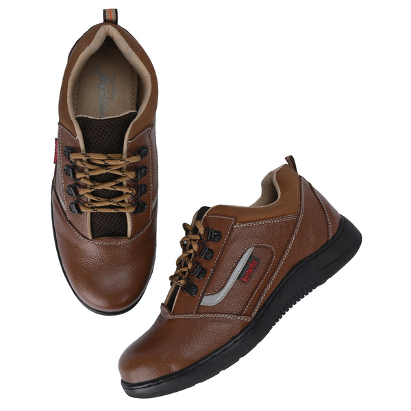 Kavacha Steel Toe Safety Shoe S225 with Pure Leather Upper and Foam Comfort & Rubber Sole