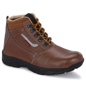 Kavacha Steel Toe Safety Shoe s220 with Pure Leather Upper and Foam Comfort & Rubber Sole (Plus Size)