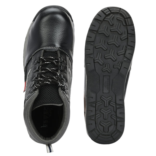 Kavacha Steel Toe Safety Shoe S221 with Pure Leather Upper and Foam Comfort & TPR Sole