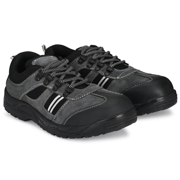 Kavacha Musk Grey Suede Leather Steel Toe Safety Shoe (Sale@349)