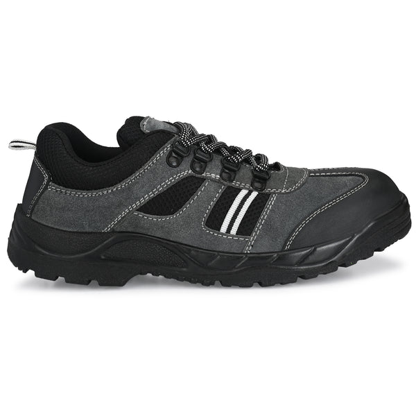 Kavacha Musk Grey Suede Leather Steel Toe Safety Shoe (Sale@349)