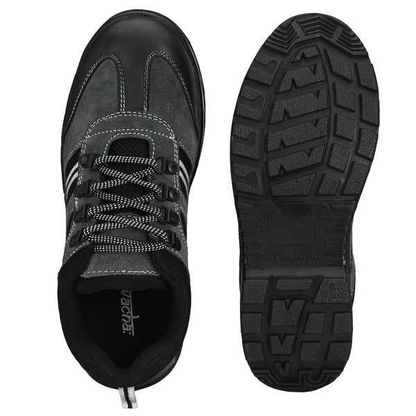 Kavacha Musk Grey Suede Leather Steel Toe Safety Shoe (Sale@349)