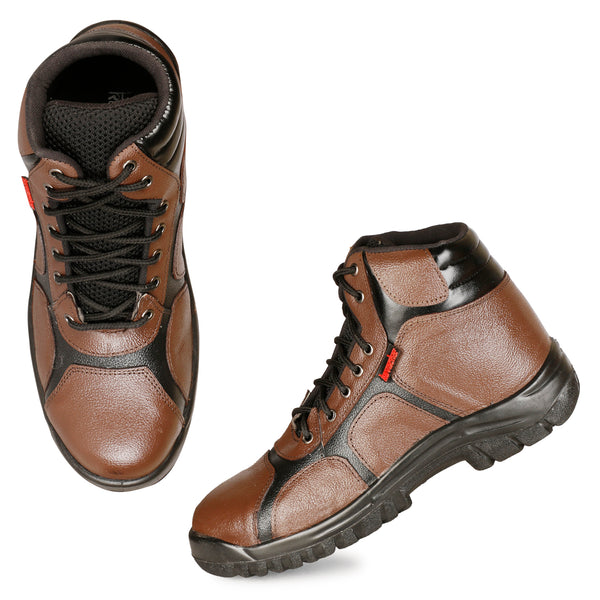 Kavacha Pure Leather Steel Toe Safety Shoe S35 PU Sole (Sale@349)