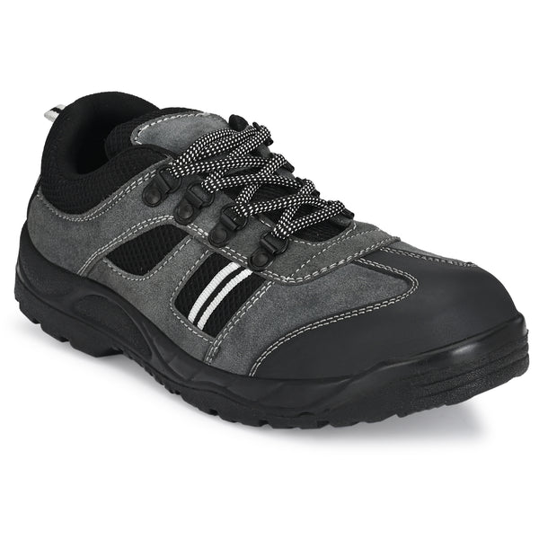 Kavacha Musk Grey Suede Leather Steel Toe Safety Shoe (Sale@349)