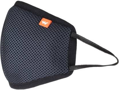 Wildcraft HypaShield Supermask reusable outdoor protection mask 12535-Black  (Black, L, Pack of 1)