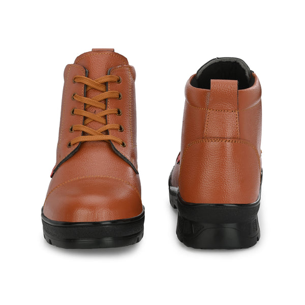 Kavacha Pure Leather Police Shoe SG 904 With PU (Polyurethane) Sole (Tan)