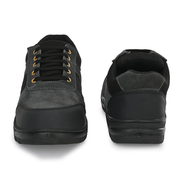 Kavacha Suede Leather Steel Toe Safety Shoe S117 PVC Sole (Sale@349)