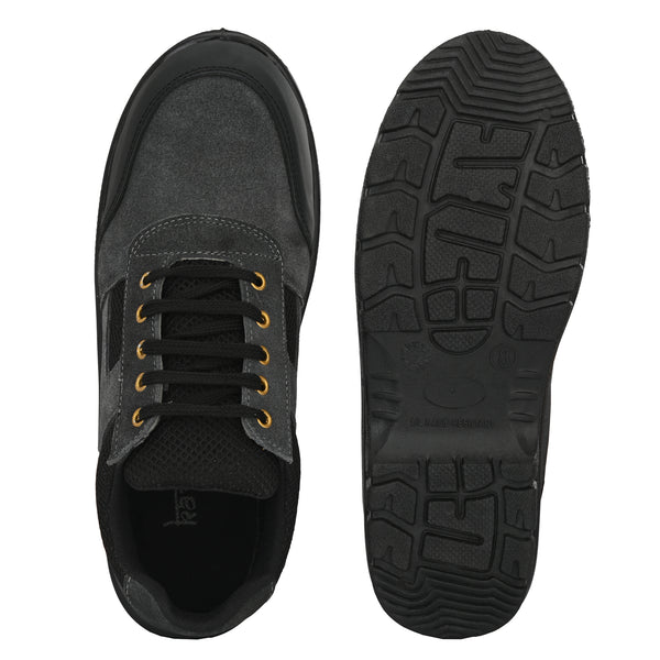 Kavacha Suede Leather Steel Toe Safety Shoe S117 PVC Sole (Sale@349)