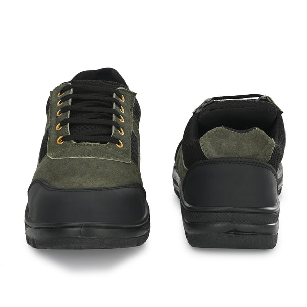 Kavacha Suede Leather Steel Toe Safety Shoe S118 PVC Sole (Sale@349)