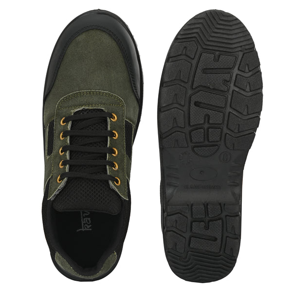 Kavacha Suede Leather Steel Toe Safety Shoe S118 PVC Sole (Sale@349)