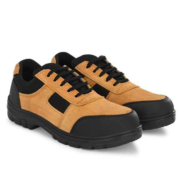 Kavacha Suede Leather Steel Toe Safety Shoe S119 PVC Sole (Sale@349)