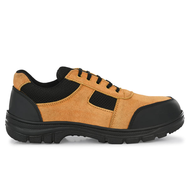 Kavacha Suede Leather Steel Toe Safety Shoe S119 PVC Sole (Sale@349)