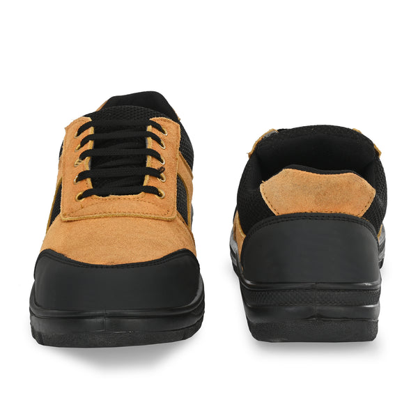 Kavacha Suede Leather Steel Toe Safety Shoe S119 PVC Sole (Sale@349)