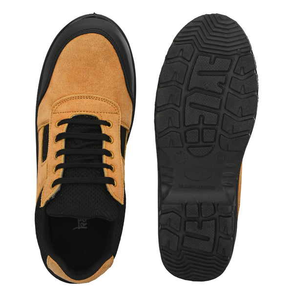 Kavacha Suede Leather Steel Toe Safety Shoe S119 PVC Sole (Sale@349)