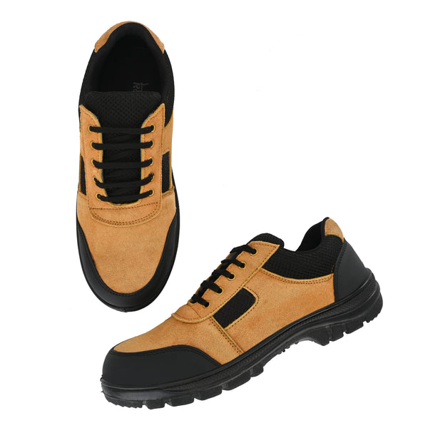 Kavacha Suede Leather Steel Toe Safety Shoe S119 PVC Sole (Sale@349)