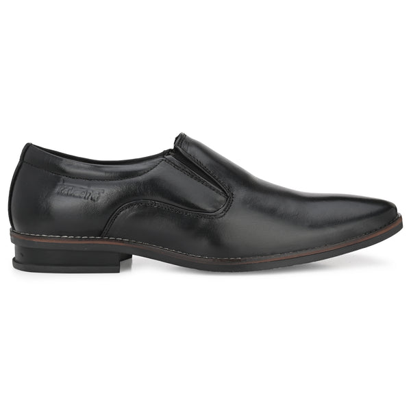 Pure Leather , Italic designed formal Shoe , S803 Slip On For Men  (Black)