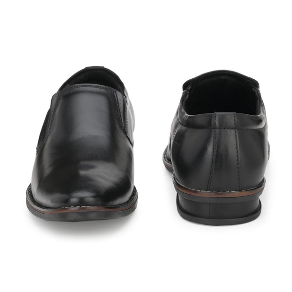 Pure Leather , Italic designed formal Shoe , S803 Slip On For Men  (Black)