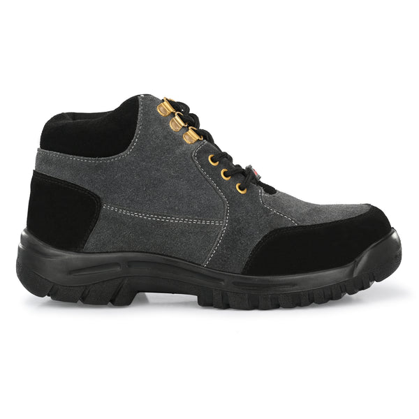 Kavacha Suede Leather Steel Toe Safety Shoe Sm83 PU Sole (Sale@349)