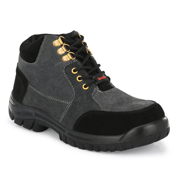 Kavacha Suede Leather Steel Toe Safety Shoe Sm83 PU Sole (Sale@349)