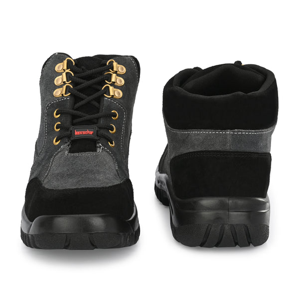 Kavacha Suede Leather Steel Toe Safety Shoe Sm83 PU Sole (Sale@349)
