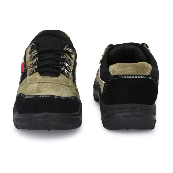 Kavacha Suede Leather Steel Toe Safety Shoes 501 PVC Sole (Sale@349)