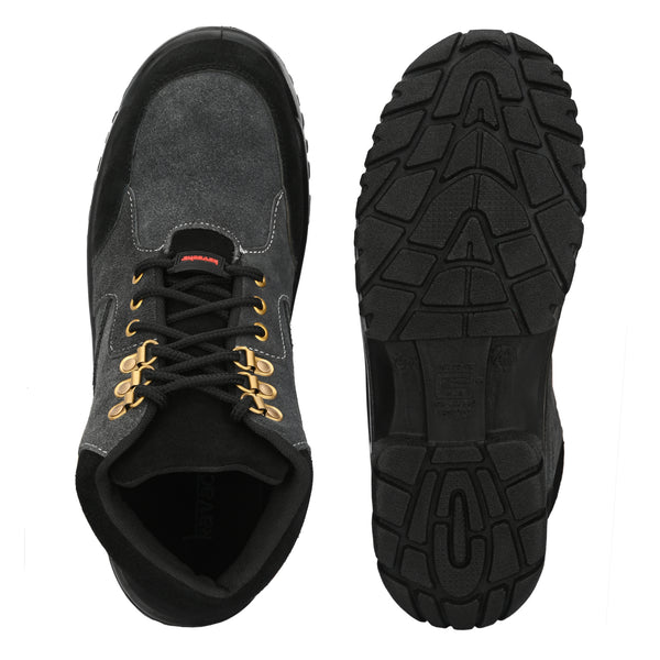Kavacha Suede Leather Steel Toe Safety Shoe Sm83 PU Sole (Sale@349)