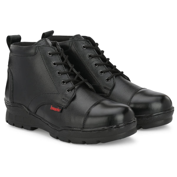 Kavacha Pure Leather Police Shoe SG 905 With Airmix Sole Black