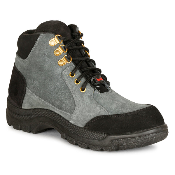 Kavacha Suede Leather Steel Toe Safety Shoe S83 PVC Sole (Sale@349)