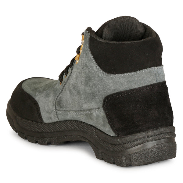 Kavacha Suede Leather Steel Toe Safety Shoe S83 PVC Sole (Sale@349)