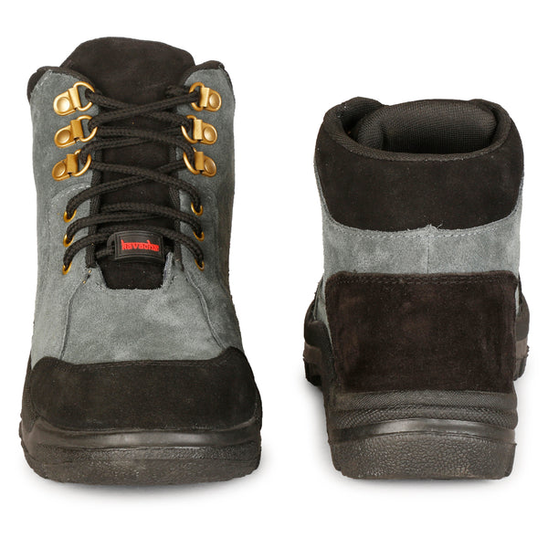 Kavacha Suede Leather Steel Toe Safety Shoe S83 PVC Sole (Sale@349)