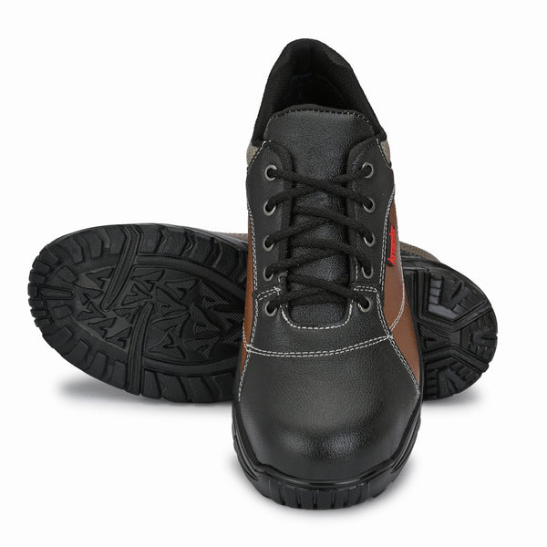 Kavacha S71 Steel Toe Leather Safety Shoe PVC Sole (Sale@349)