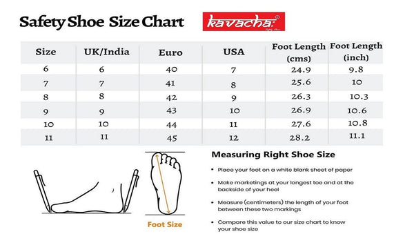 Kavacha Leather Steel Toe Safety Shoe 503 PVC sole (Sale@349)